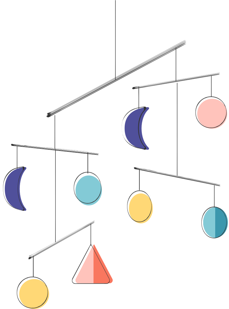 Zeichnung eines Mobiles